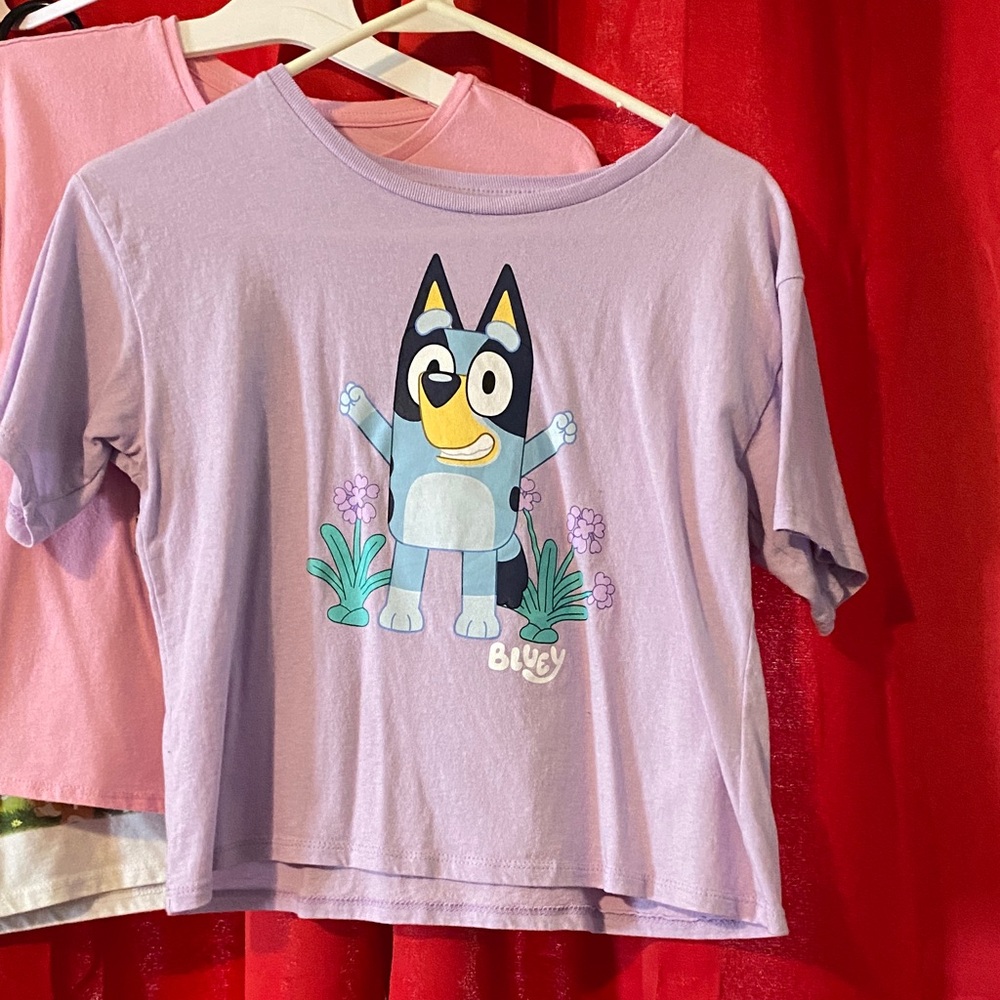 Bluey Kids Short Sleeve Tee - Purple